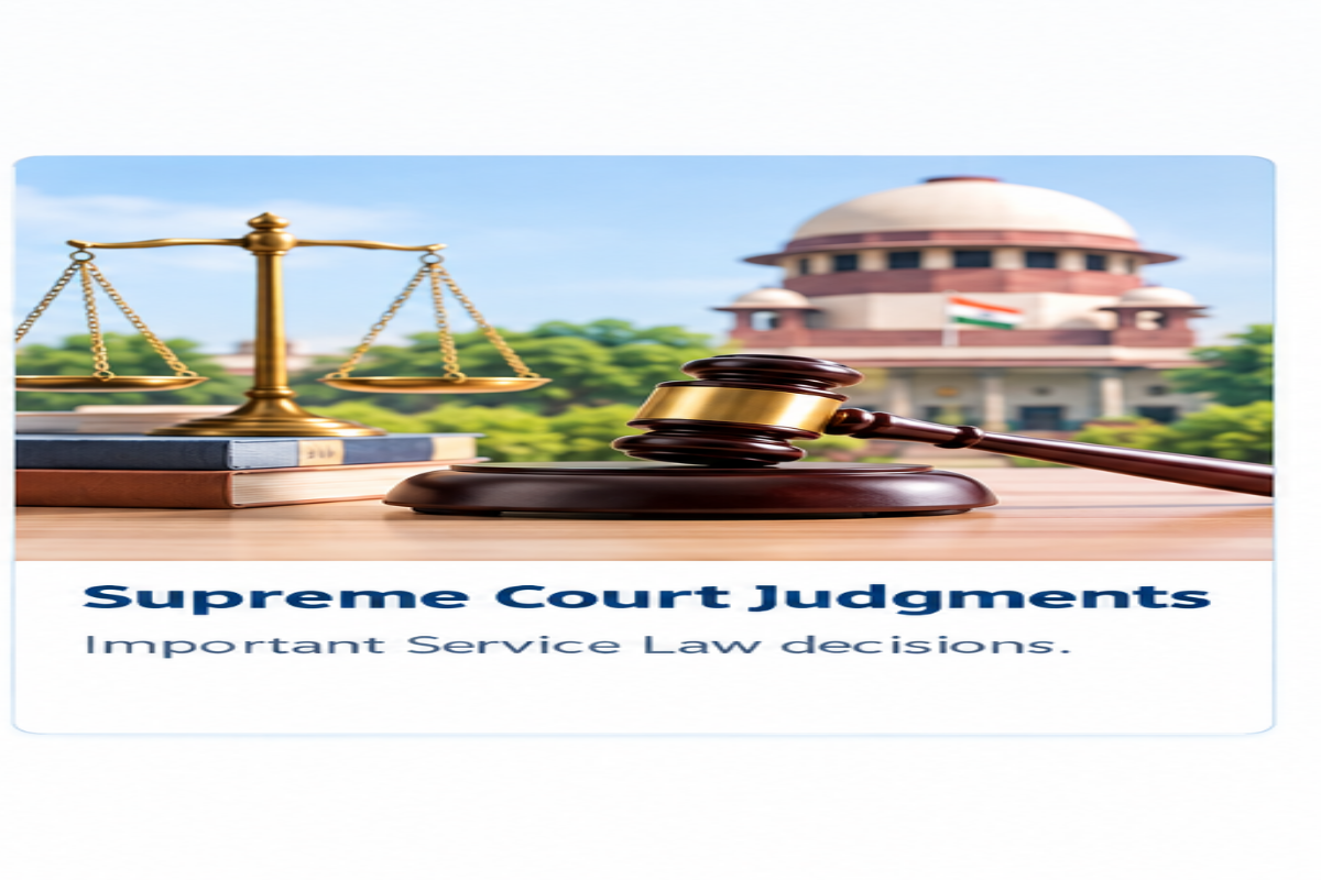 Supreme Court Judgments on Service Matters